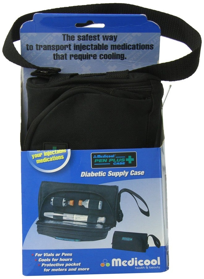 ميديكول قلم ميديكول بلس، حافظة مريحة قابلة للتركيب مع عبوة جل كبيرة لمرضى السكري | قلم بلس أسود - Image 1